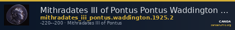 Mithradates III of Pontus Pontus Waddington 1925 2 — CANOA