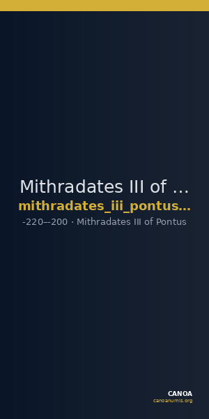 Mithradates III of Pontus Pontus Waddington 1925 3 — CANOA