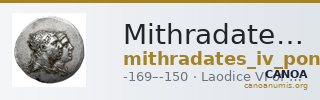Mithradates IV of Pontus Pontus Waddington 1925 7 — CANOA
