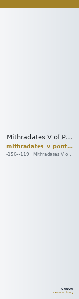 Mithradates V of Pontus Pontus Callataÿ 2009 p. 78 — CANOA