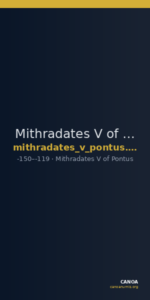 Mithradates V of Pontus Pontus Callataÿ 2009 p. 78 — CANOA