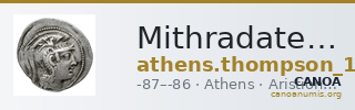 Mithradates VI Athens Thompson 1961 1143-1146 — CANOA