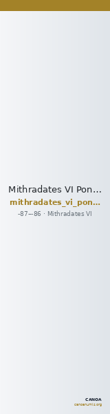 Mithradates VI Pontus Callataÿ 1997 Idealized, Athenian era — CANOA