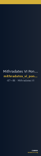 Mithradates VI Pontus Callataÿ 1997 Idealized, Athenian era — CANOA