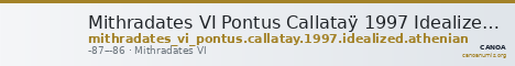 Mithradates VI Pontus Callataÿ 1997 Idealized, Athenian era — CANOA