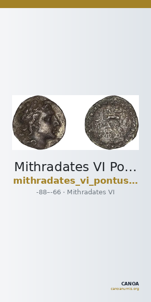 Mithradates VI Pontus Callataÿ 1997 Idealized, dated — CANOA