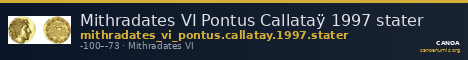 Mithradates VI Pontus Callataÿ 1997 stater — CANOA