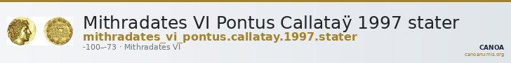 Mithradates VI Pontus Callataÿ 1997 stater — CANOA