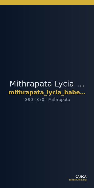 Mithrapata Lycia Babelon 1910 460 — CANOA