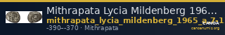Mithrapata Lycia Mildenberg 1965 A.7-12 — CANOA