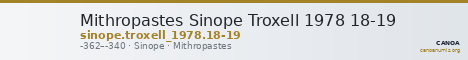 Mithropastes Sinope Troxell 1978 18-19 — CANOA