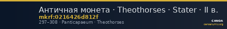 Античная монета · Theothorses · Stater · II в. — CANOA