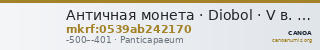 Античная монета · Diobol · V в. до н. э. — CANOA