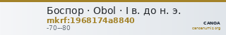 Боспор · Obol · I в. до н. э. — CANOA