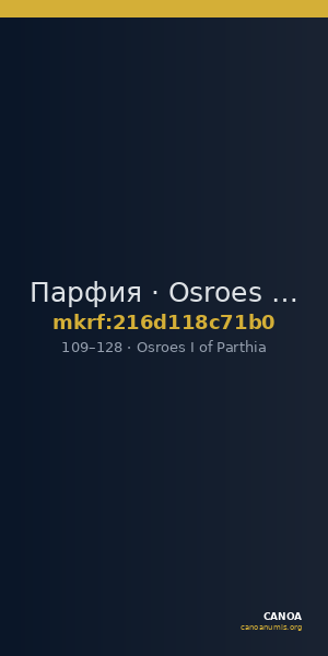 Парфия · Osroes I of Parthia · Chalkous · I в. — CANOA