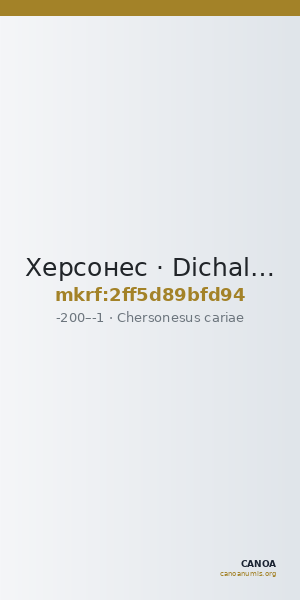 Херсонес · Dichalkon · II в. до н. э. — CANOA