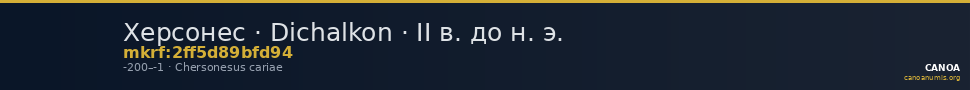 Херсонес · Dichalkon · II в. до н. э. — CANOA