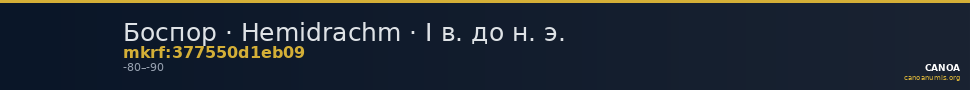 Боспор · Hemidrachm · I в. до н. э. — CANOA