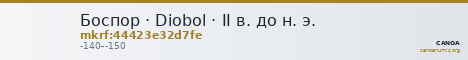 Боспор · Diobol · II в. до н. э. — CANOA