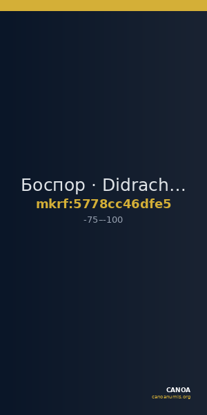 Боспор · Didrachm · I в. до н. э. — CANOA