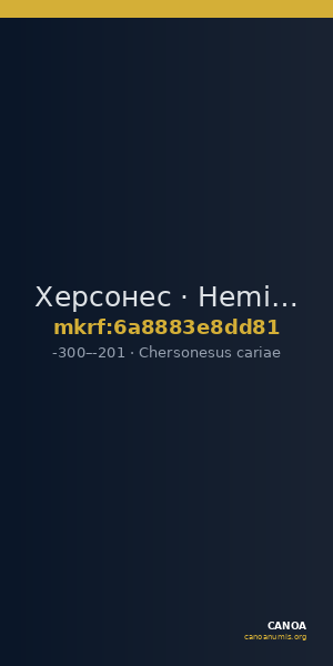 Херсонес · Hemidrachm · III в. до н. э. — CANOA