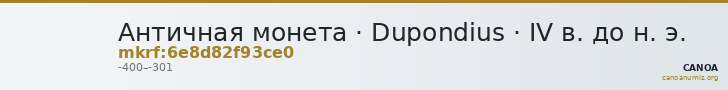 Античная монета · Dupondius · IV в. до н. э. — CANOA
