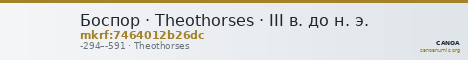 Боспор · Theothorses · III в. до н. э. — CANOA
