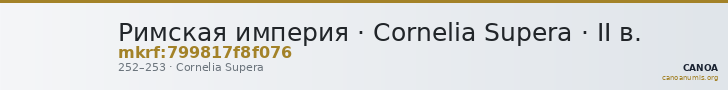 Римская империя · Cornelia Supera · II в. — CANOA