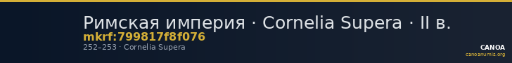 Римская империя · Cornelia Supera · II в. — CANOA