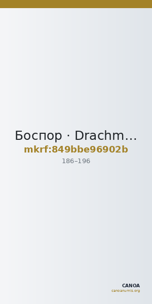 Боспор · Drachma · I в. — CANOA