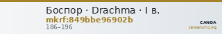 Боспор · Drachma · I в. — CANOA