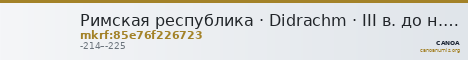 Римская республика · Didrachm · III в. до н. э. — CANOA