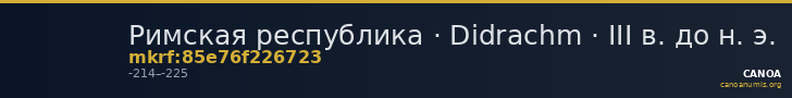Римская республика · Didrachm · III в. до н. э. — CANOA