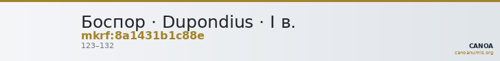 Боспор · Dupondius · I в. — CANOA