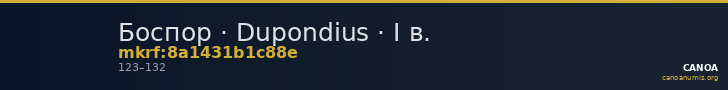 Боспор · Dupondius · I в. — CANOA