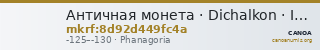 Античная монета · Dichalkon · II в. до н. э. — CANOA