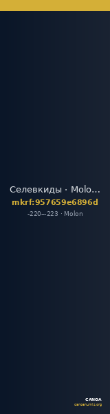 Селевкиды · Molon · III в. до н. э. — CANOA
