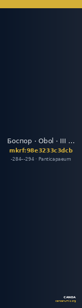 Боспор · Obol · III в. до н. э. — CANOA
