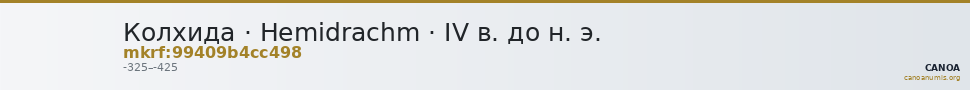 Колхида · Hemidrachm · IV в. до н. э. — CANOA