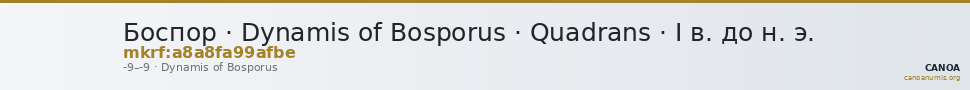 Боспор · Dynamis of Bosporus · Quadrans · I в. до н. э. — CANOA