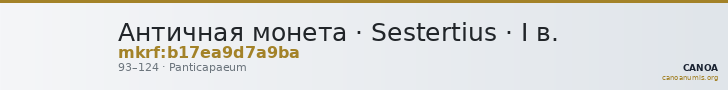 Античная монета · Sestertius · I в. — CANOA