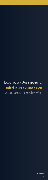 Боспор · Asander of Bosporus · XX в. до н. э. — CANOA