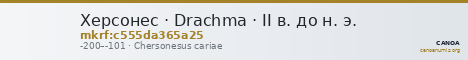Херсонес · Drachma · II в. до н. э. — CANOA