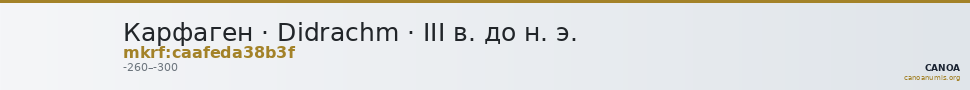 Карфаген · Didrachm · III в. до н. э. — CANOA