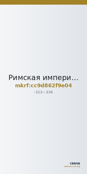 Римская империя · Drachma · IV в. до н. э. — CANOA