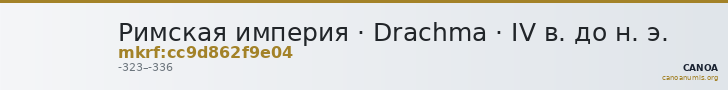 Римская империя · Drachma · IV в. до н. э. — CANOA