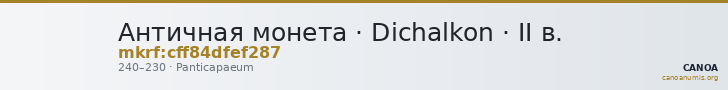 Античная монета · Dichalkon · II в. — CANOA