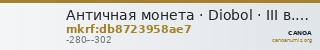 Античная монета · Diobol · III в. до н. э. — CANOA