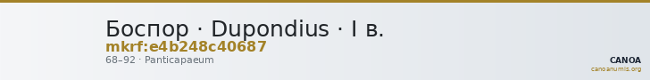 Боспор · Dupondius · I в. — CANOA
