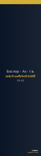 Боспор · As · I в. — CANOA